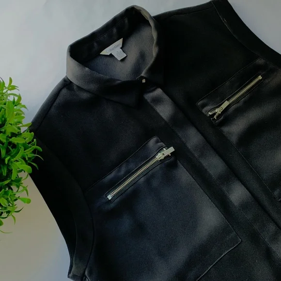 Like new ! Calvin Klein black mini shirt dress - Picture 3 of 14